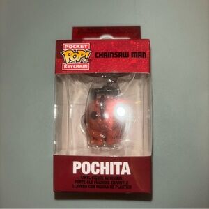 🌟 SOLD 🌟 Funko Pocket Pop! Chainsaw Man Pochita Keychain - Red and Black